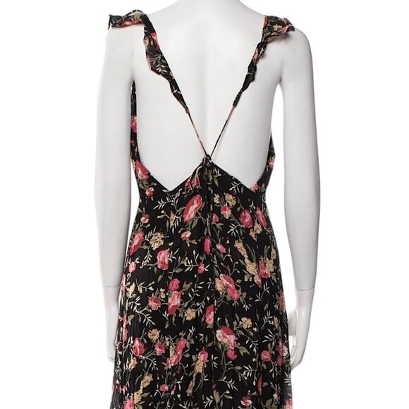 Reformation Maxi Dress Isabella Carondelet Black Gown Size 8 • RARE • - Picture 12 of 13